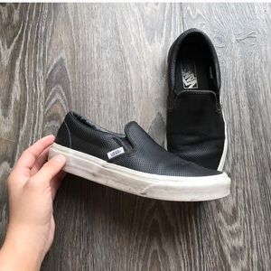 Vans Black Slip Ons